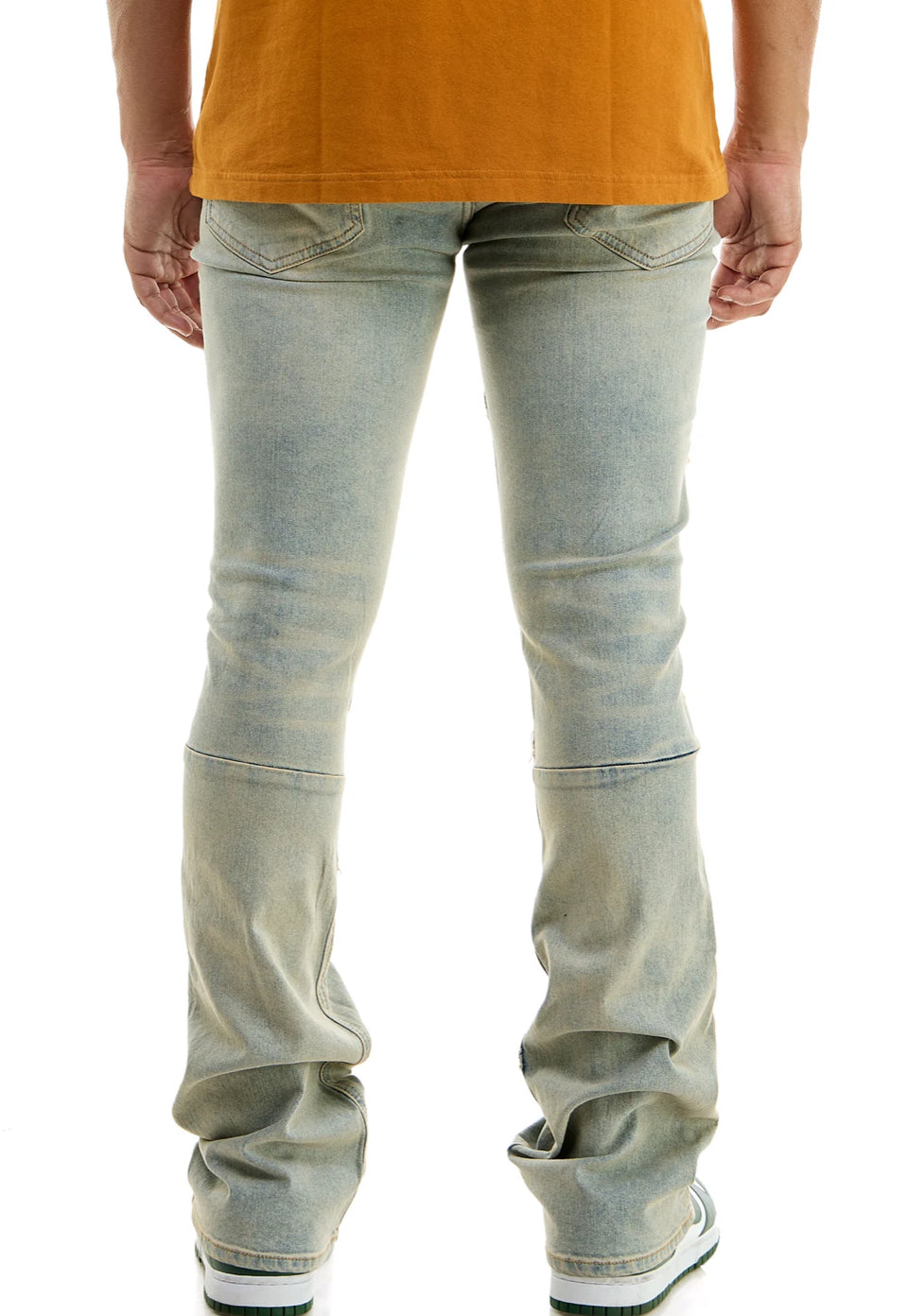 “NEW” KDNK Tigris Stacked Flare Jeans