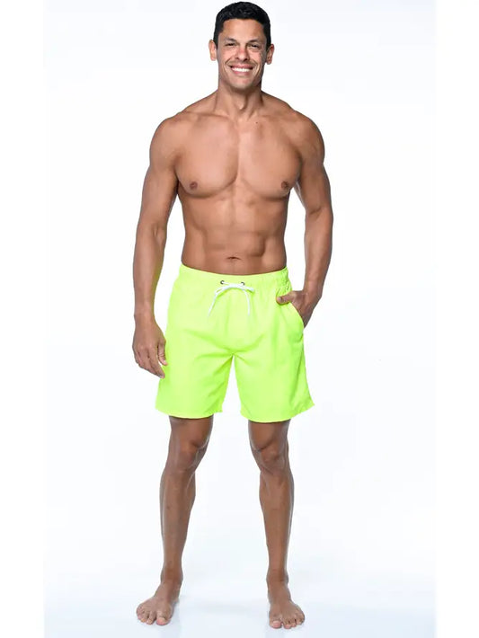 “NEW” Men’s Solid Board Shorts (Chartreuse)