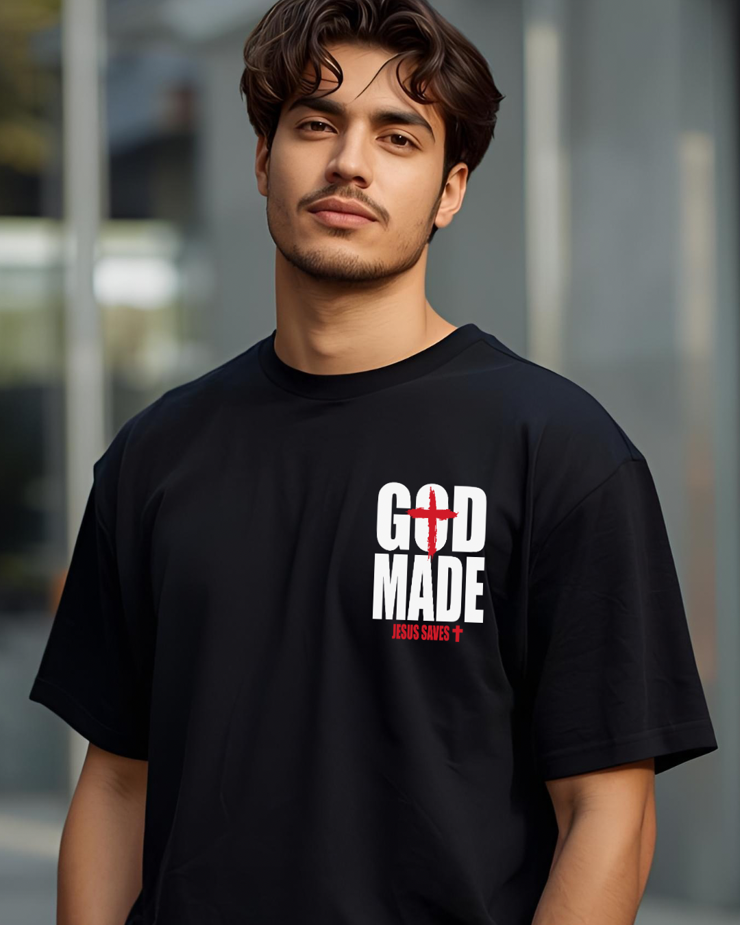 GOD MADE. JESUS SAVES Tee